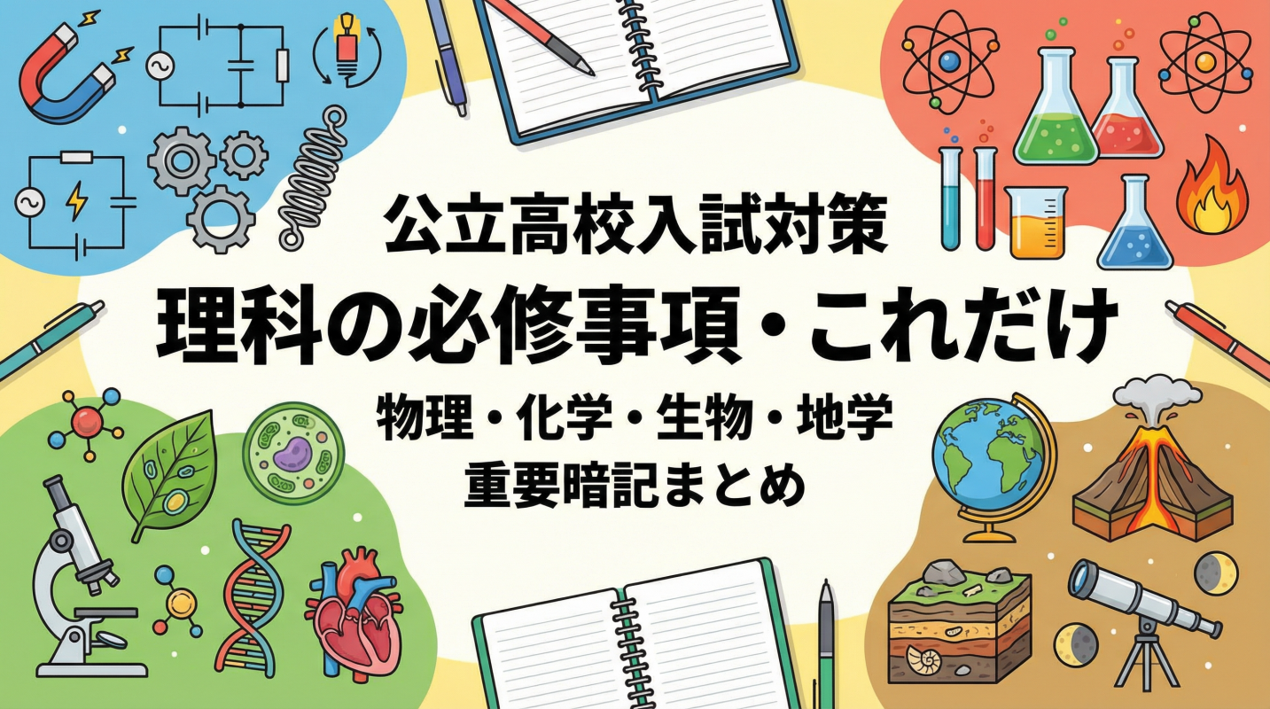 公立高校入試対策 理科の必修事項・これだけ