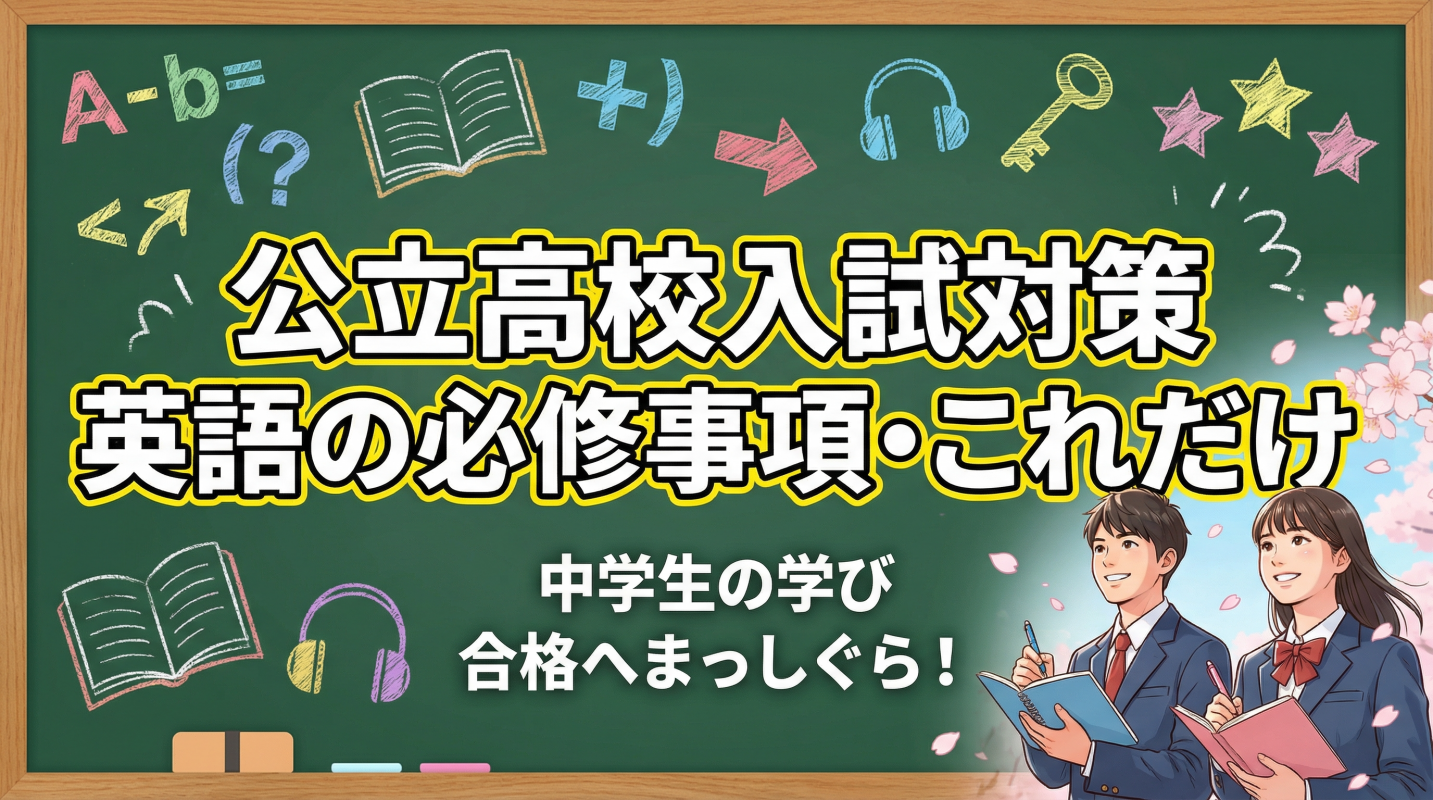 公立高校入試対策 英語の必修事項・これだけ